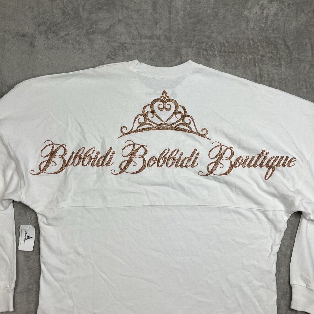 Disney Parks Spirit Jersey Bibbidi Bobbidi Boutique Womens S White Cinderella - Picture 3 of 15